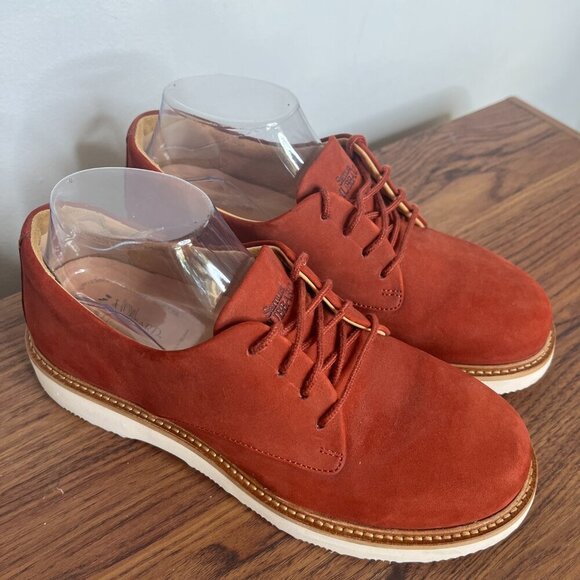 Samuel Hubbard Women's Casual Walking Shoe sz 8 Oxford Rust Nubuck Preppy EUC - Picture 2 of 12